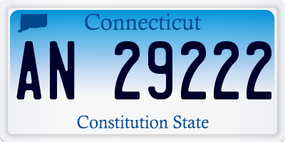 CT license plate AN29222