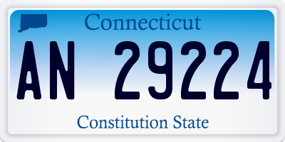 CT license plate AN29224