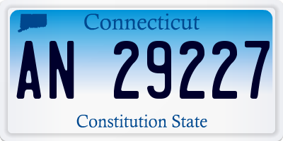 CT license plate AN29227