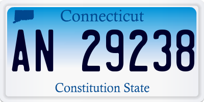 CT license plate AN29238