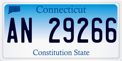 CT license plate AN29266