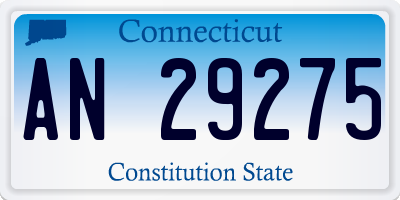 CT license plate AN29275
