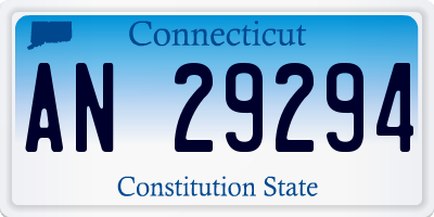 CT license plate AN29294