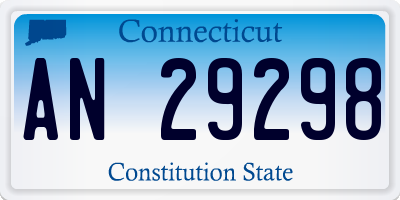 CT license plate AN29298