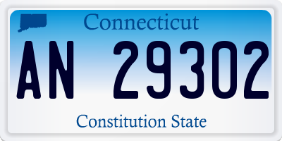 CT license plate AN29302