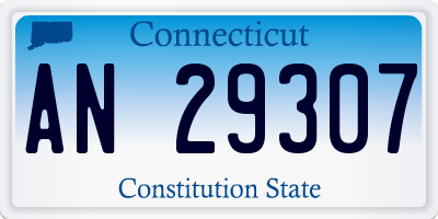CT license plate AN29307