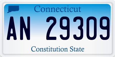 CT license plate AN29309