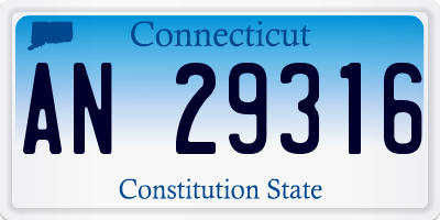 CT license plate AN29316