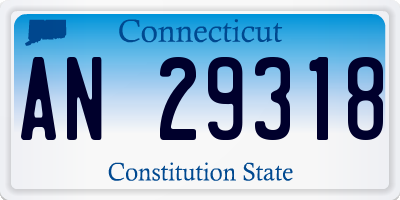 CT license plate AN29318