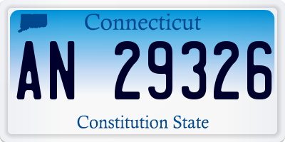 CT license plate AN29326