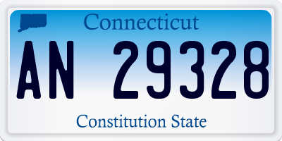 CT license plate AN29328