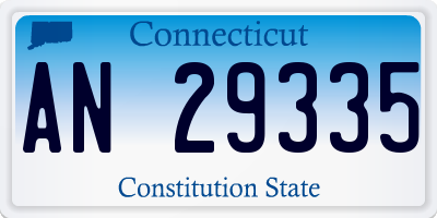 CT license plate AN29335