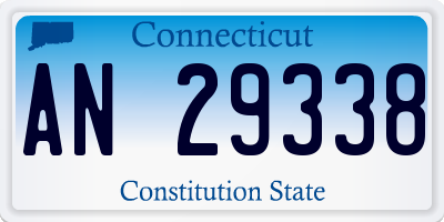 CT license plate AN29338
