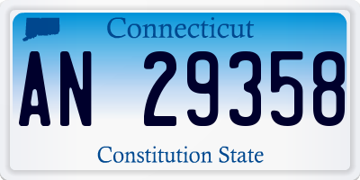 CT license plate AN29358