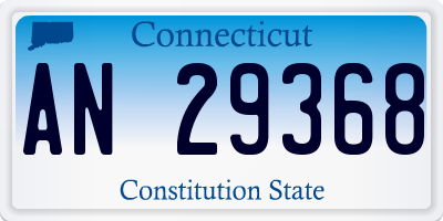CT license plate AN29368