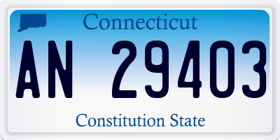 CT license plate AN29403