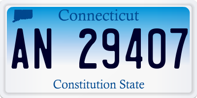 CT license plate AN29407