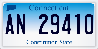 CT license plate AN29410