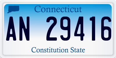 CT license plate AN29416