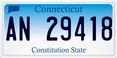 CT license plate AN29418