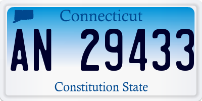 CT license plate AN29433