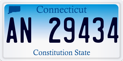 CT license plate AN29434