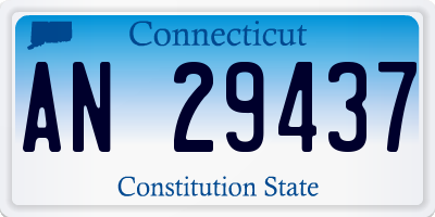 CT license plate AN29437