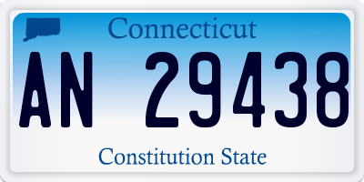 CT license plate AN29438