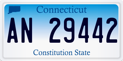 CT license plate AN29442