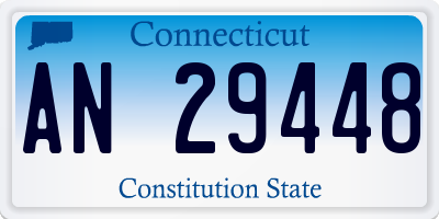 CT license plate AN29448