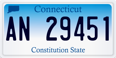CT license plate AN29451