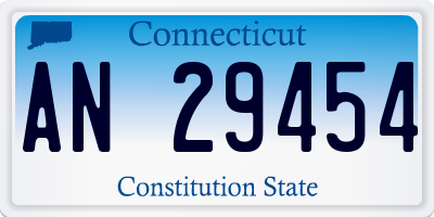 CT license plate AN29454