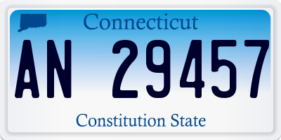 CT license plate AN29457