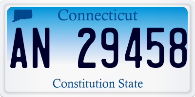 CT license plate AN29458