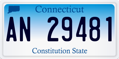 CT license plate AN29481