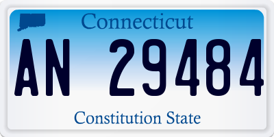 CT license plate AN29484