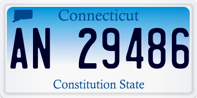 CT license plate AN29486