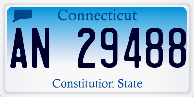 CT license plate AN29488