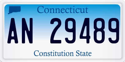 CT license plate AN29489