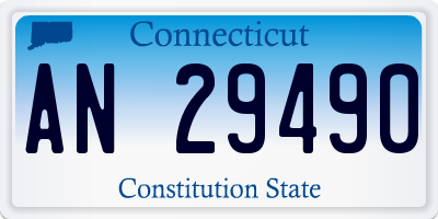 CT license plate AN29490