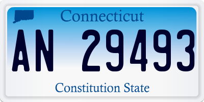 CT license plate AN29493