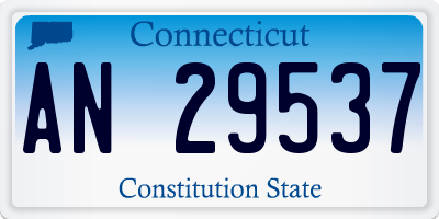 CT license plate AN29537