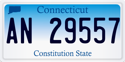 CT license plate AN29557
