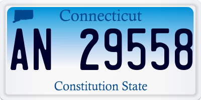 CT license plate AN29558
