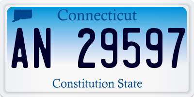 CT license plate AN29597