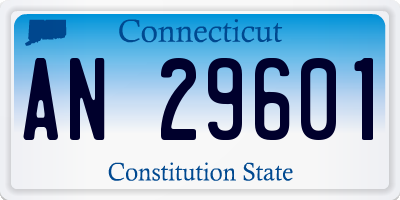 CT license plate AN29601
