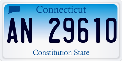 CT license plate AN29610