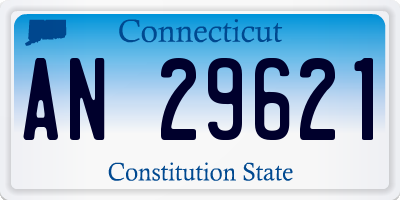 CT license plate AN29621