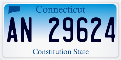 CT license plate AN29624