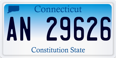 CT license plate AN29626